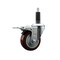 Service Caster 3.5'' Maroon Poly Swivel 1'' Expanding Stem Caster Total Lock Brake SCC-EXTTL20S3514-PPUB-MRN-1 - alternate 1